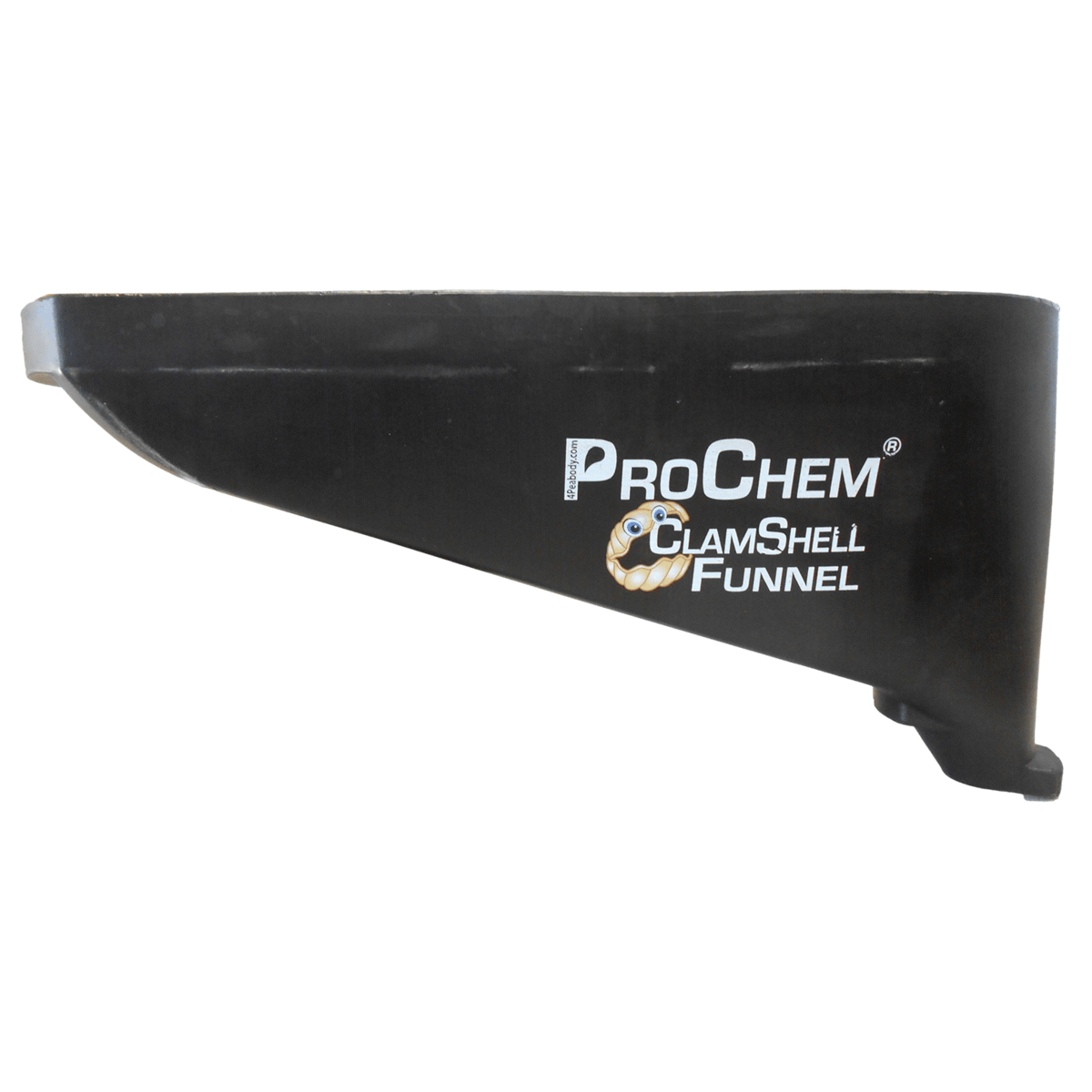 Peabody ProChem® ClamShell Funnel 2" - Black, 02-32819