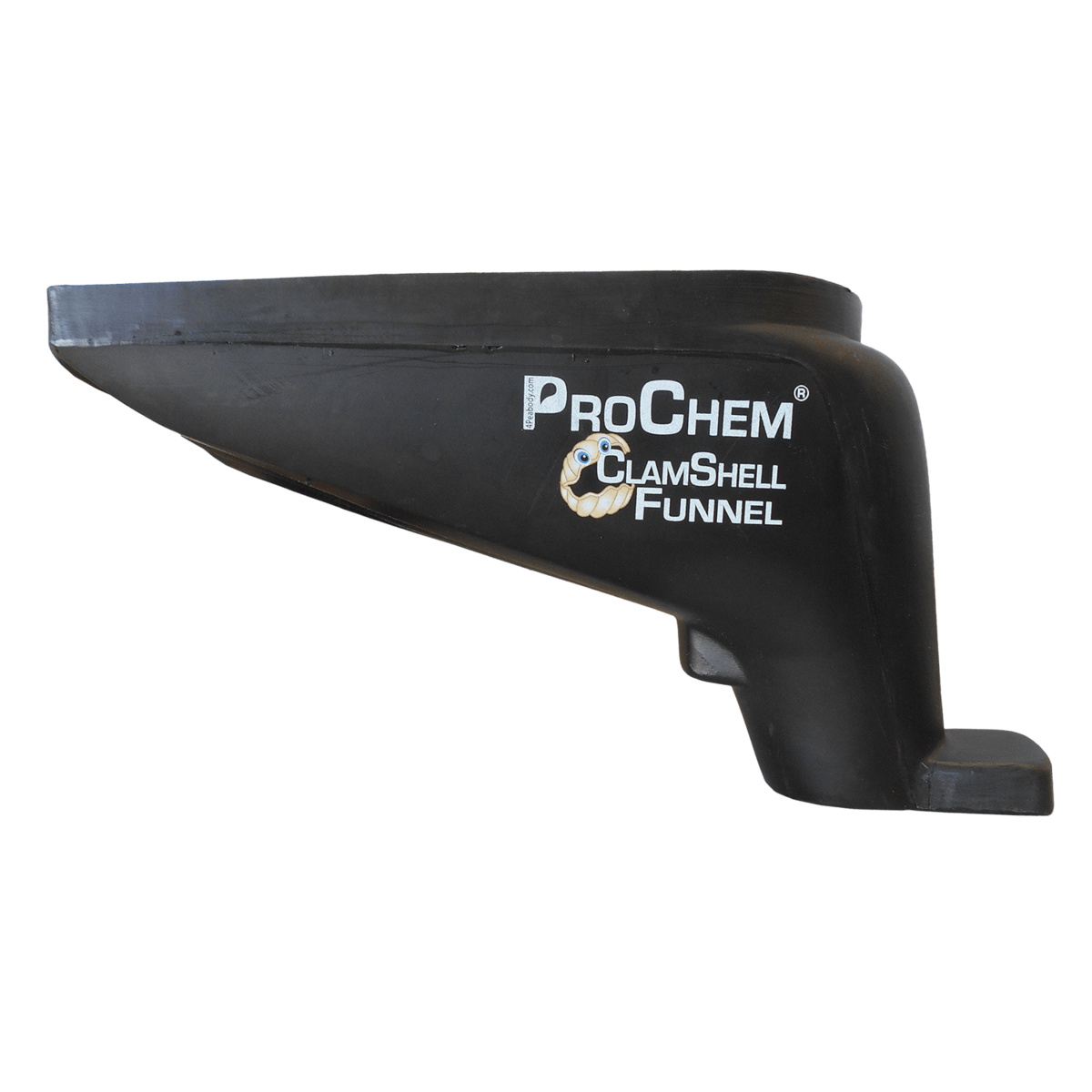Peabody ProChem® ClamShell Funnel 4" - 6" - Black, 02-31977