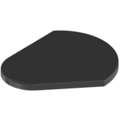 Peabody ProChem® ClamShell Funnel Cover - Black - Fits All Lid Sizes, 02-33045