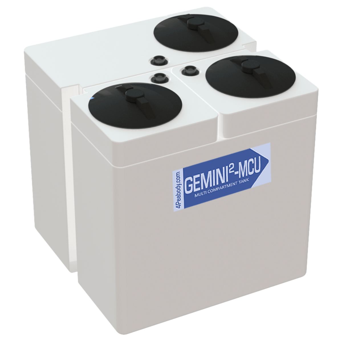 Peabody Gemini 2 MCU - 25"x25"x25" - #2 Assembly - LPE 1.5 - (1) 12 Gal and (2) 6 Gal Tanks, 01-31896