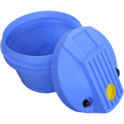 Peabody 30 Gal Aquarius Tapered Chemical Feed Tank - LPE 1.5 - 3/16" Wall - Blue, 01-28643