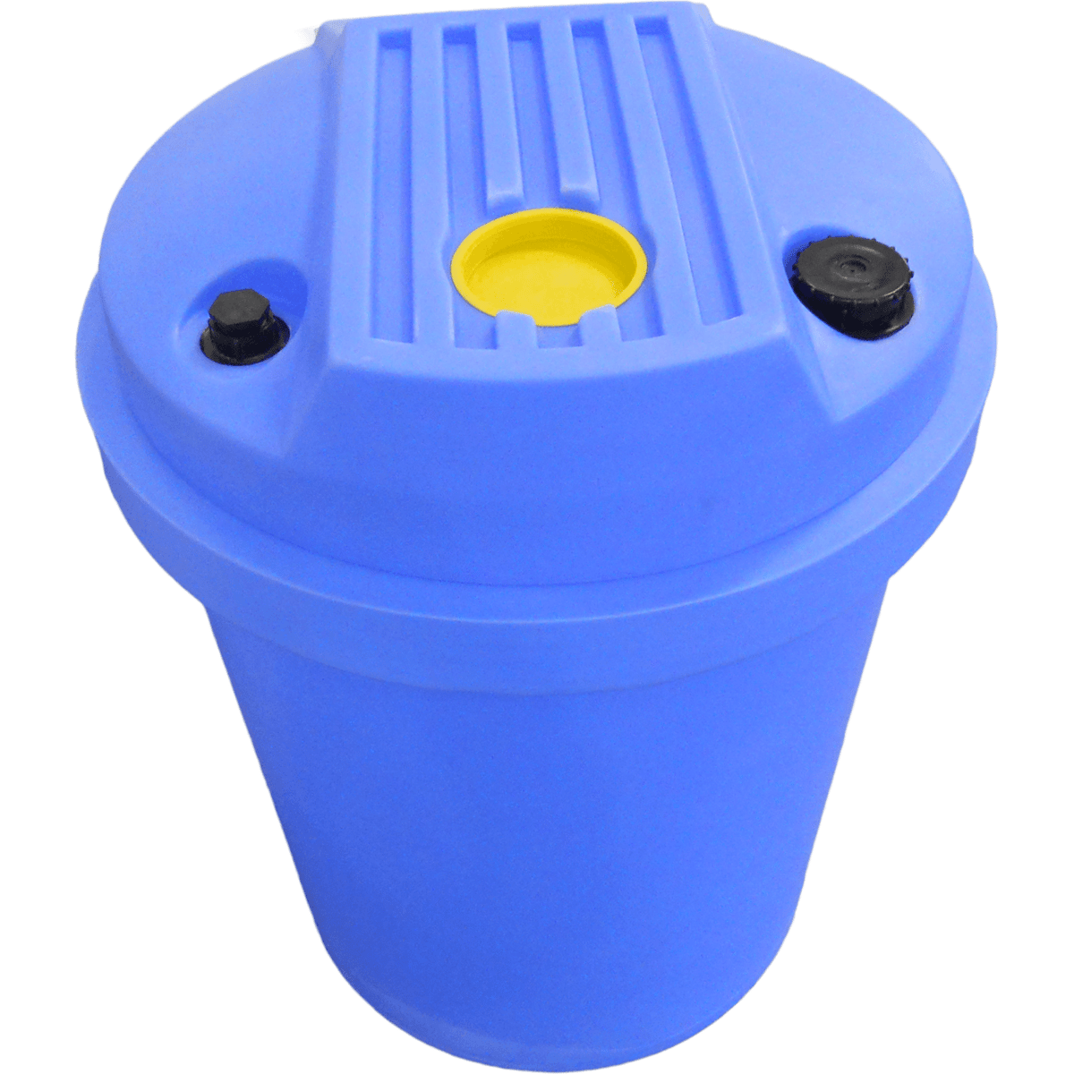 Peabody 55 Gal Aquarius Tapered Chemical Feed Tank - LPE 1.5 - 3/16" Wall - Blue, 01-28651