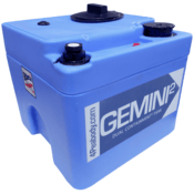 Peabody Square 5 Gal Gemini² Dual Containment® Tank - LPE SD 1.5 - Blue, 01-31922