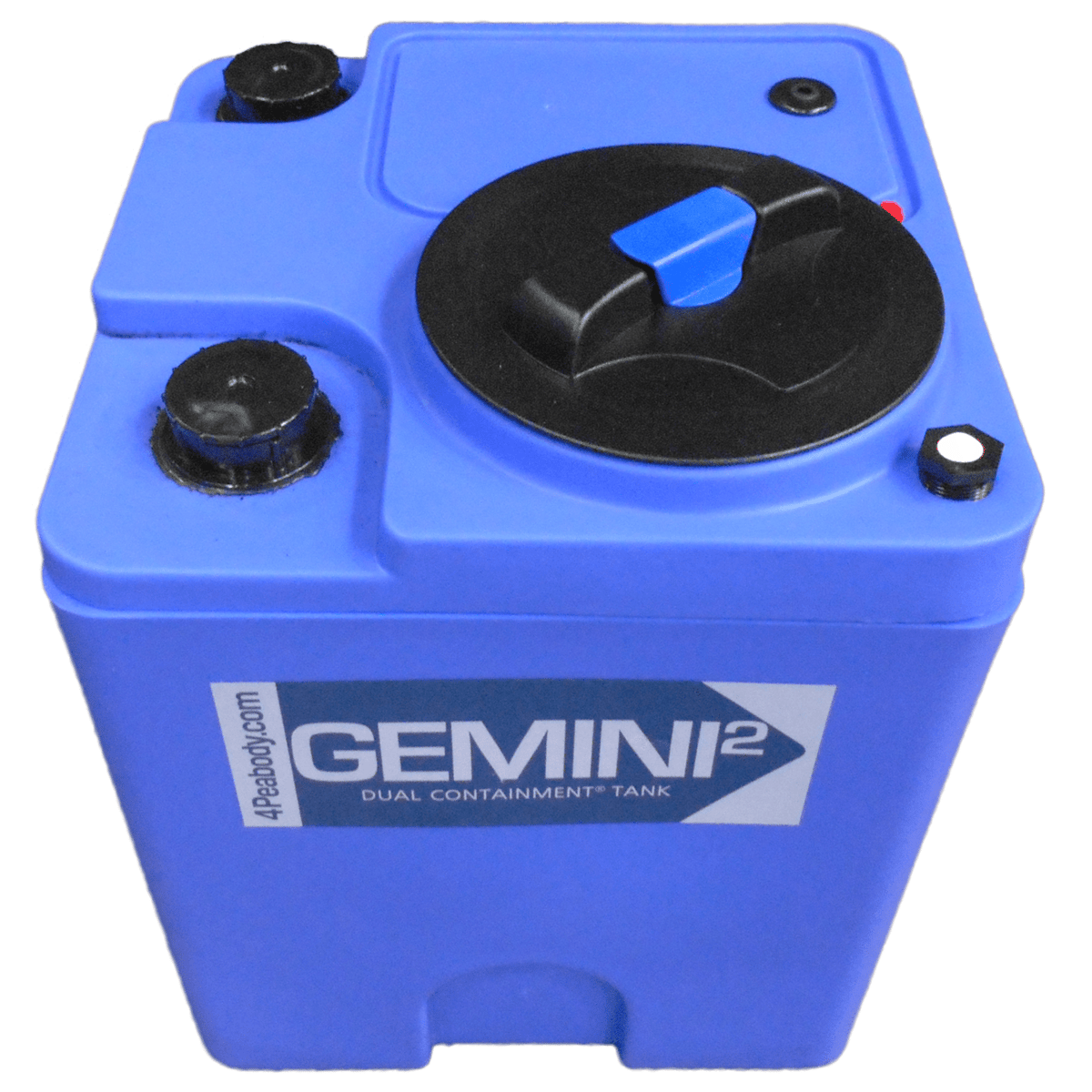 Peabody Square 20 Gal Gemini² Dual Containment® Tank - LPE SD 1.5 - Blue, 01-29333