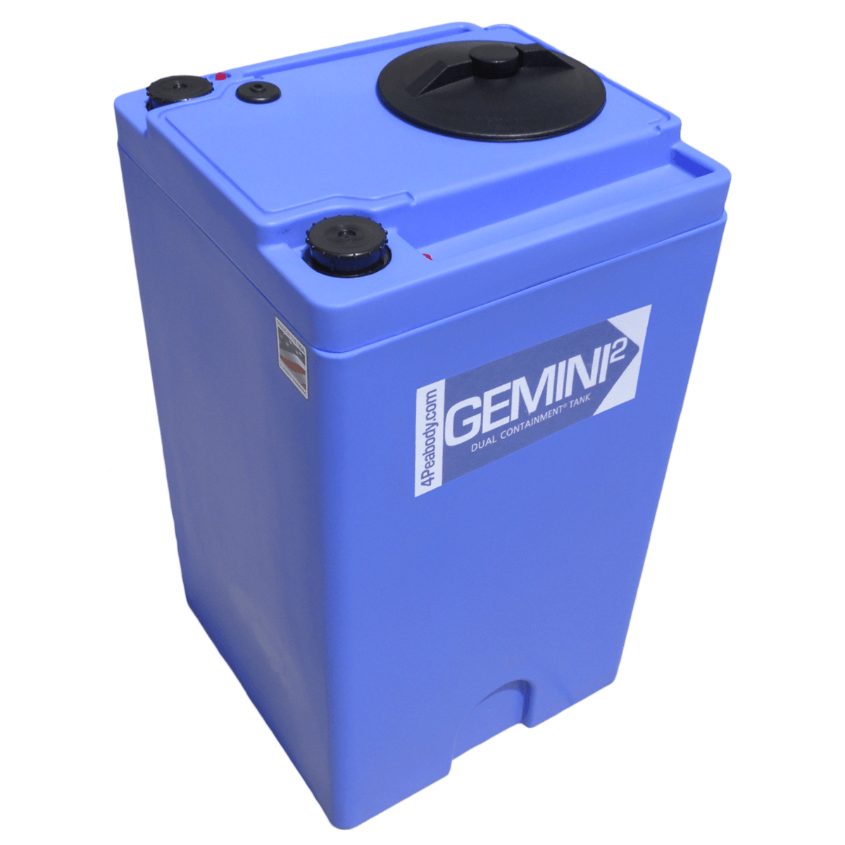 Peabody Square 40 Gal Gemini² Dual Containment® Tank - LPE SD 1.5 - Blue, 01-29655