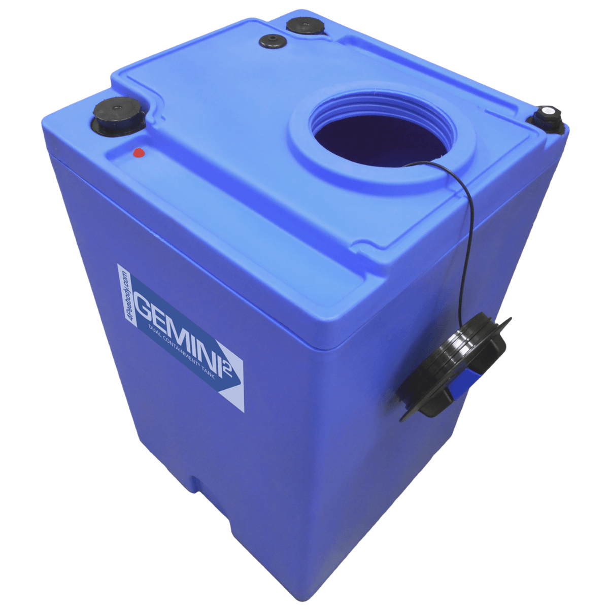 Peabody Square 70 Gal Gemini² Dual Containment® Tank - LPE SD 1.5 - Blue, 01-29824