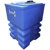 Peabody Square 120 Gal Gemini² Dual Containment® Tank - LPE SD 1.5 - Blue - Ribbed, 01-32973
