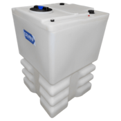 Peabody Square 175 Gal Gemini² Dual Containment® Tank - XLPE/LPE 1.5 - Natural - Ribbed, 01-33091