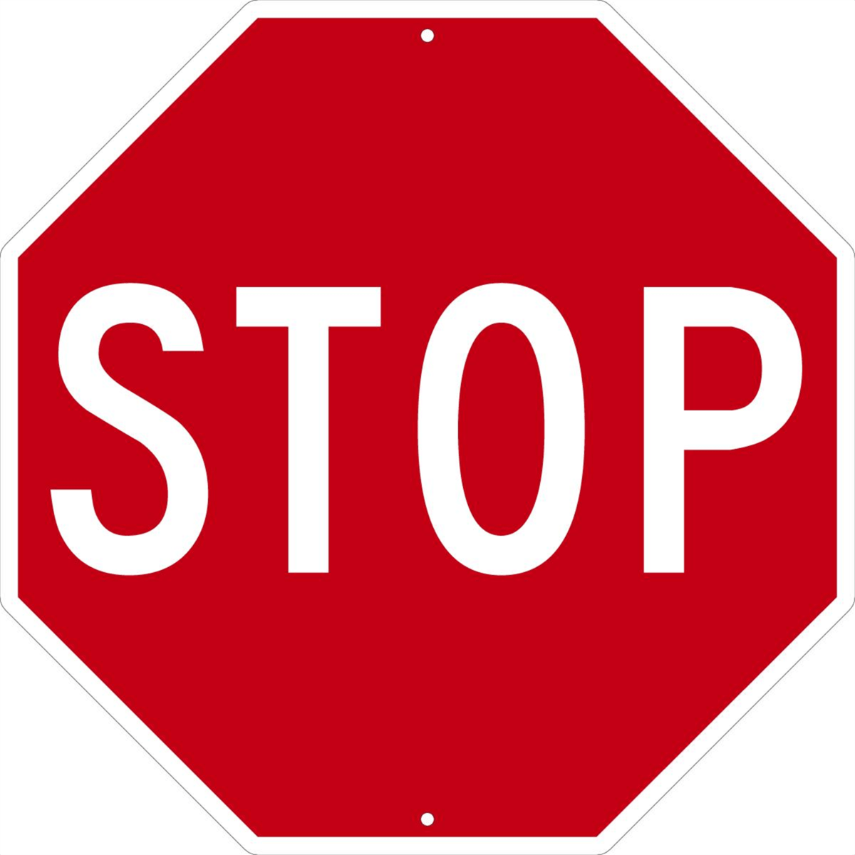 Accuform Traffic Sign, Stop, 24" X 24", Engineer Grade Reflective Aluminum, MR1124