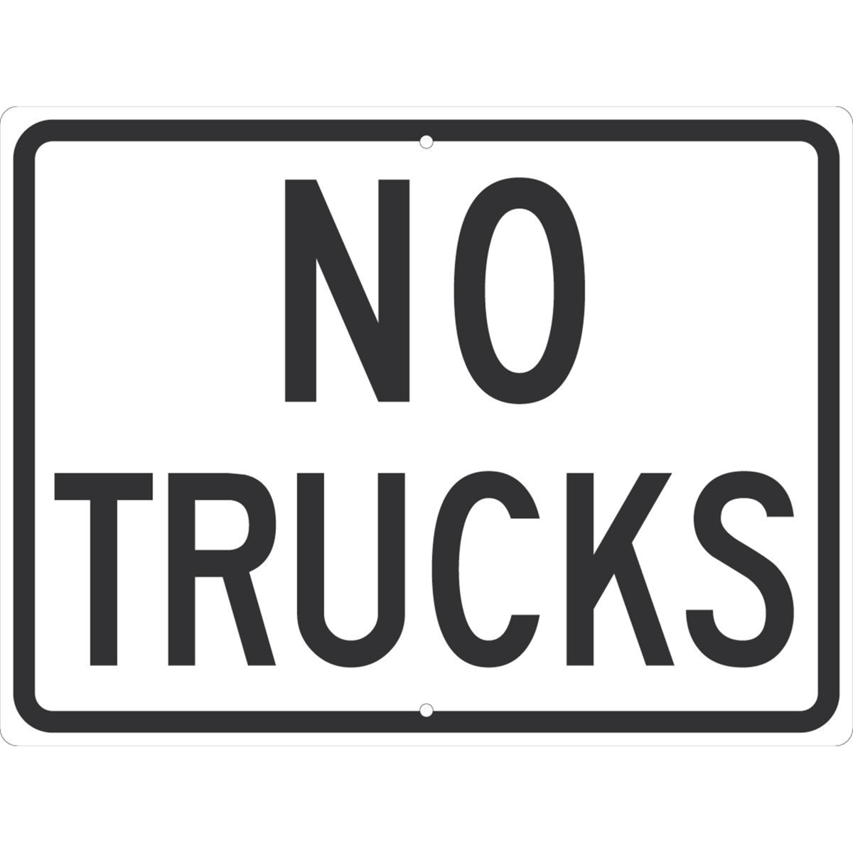 Accuform Traffic Sign, No Trucks, 18" X 24", Engineer Grade Reflective Aluminum, FRR043RA