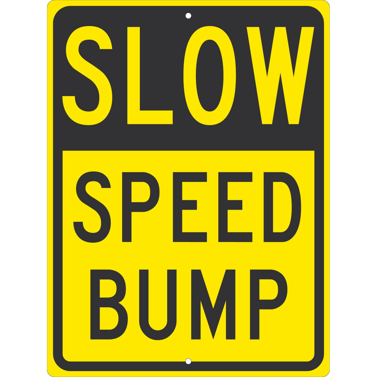 Accuform Traffic Sign, Slow Speed Bump, 24" X 18", Engineer Grade Reflective Aluminum, FRW480RA