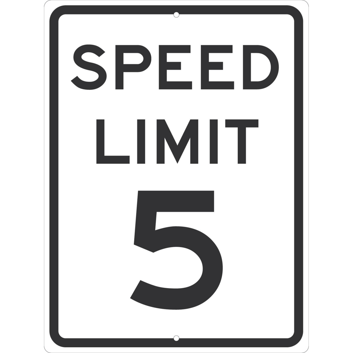 Accuform Traffic Sign, Speed Limit 5, 24" X 18", Engineer Grade Reflective Aluminum, FRR2245RA