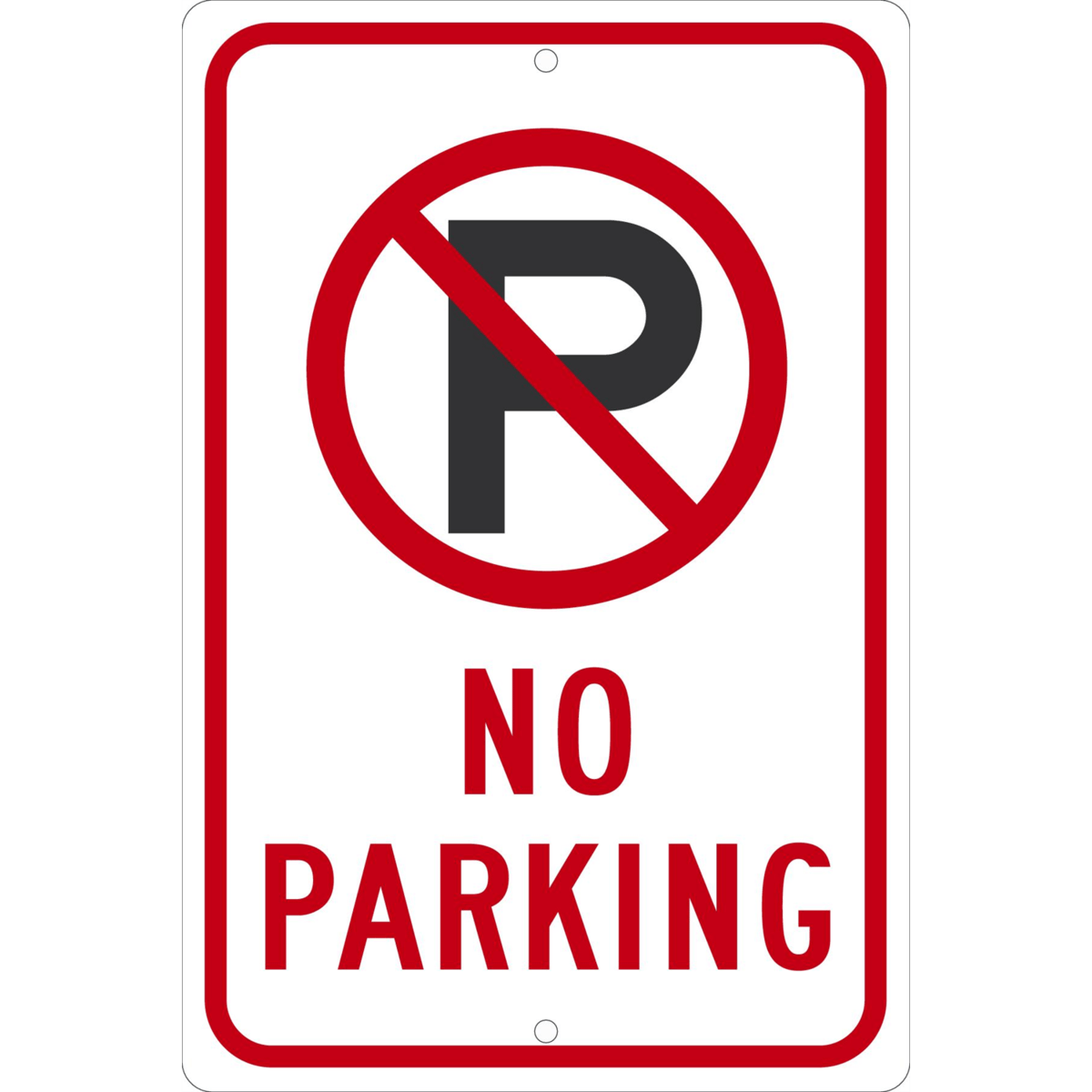 Accuform Parking Sign, No Parking (Graphic), 18" X 12", Engineer Grade Reflective Aluminum, FRP116RA