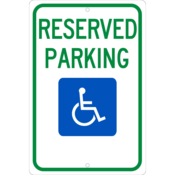 Accuform Parking Sign, Reserved Parking (Graphic), 18" X 12", Engineer Grade Reflective Aluminum, FRA216RA
