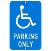 Accuform Parking Sign, Parking Only (Graphic), 18" X 12", Engineer Grade Reflective Aluminum, FRA234RA