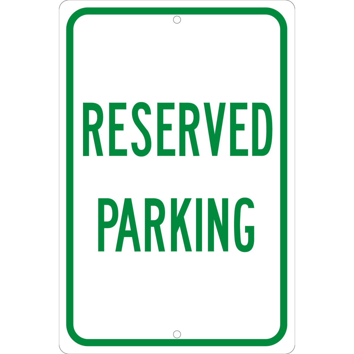 Accuform Parking Sign, Reserved Parking, 18" X 12", Engineer Grade Reflective Aluminum, FRP206RA