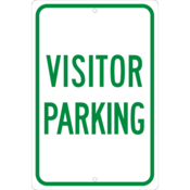 Accuform Parking Sign, Visitor Parking, 18" X 12", Engineer Grade Reflective Aluminum, FRP218RA