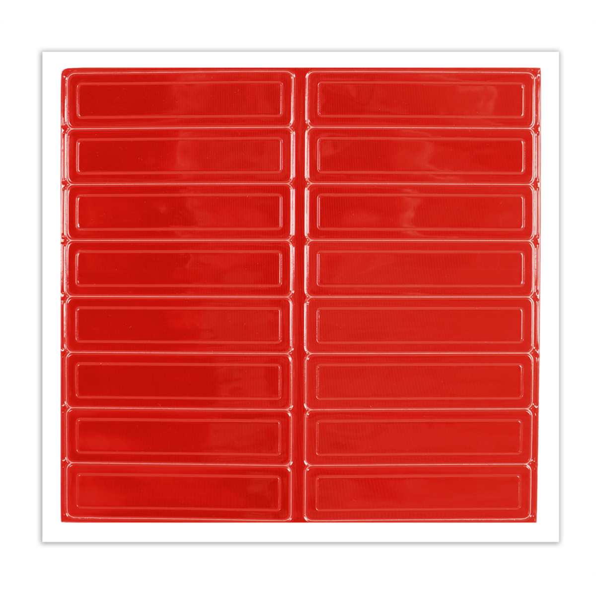 Accuform Retro-Reflective Helmet Stickers - Reflective Colors, Color: Red, 1" X 4", LHR104RD