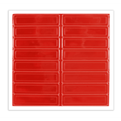 Accuform Retro-Reflective Helmet Stickers - Reflective Colors, Color: Red, 1" X 4", LHR104RD