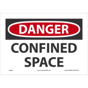 Accuform Safety Sign, Danger Confined Space, 7" X 10", Magnetic Vinyl, CSM011