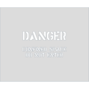 Accuform Stencil, Danger Confined Space Do Not Enter, 7" X 10", CST716