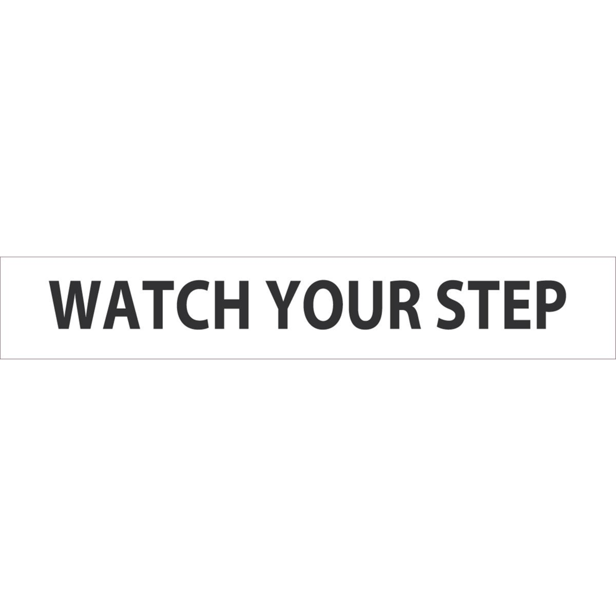 Accuform Safety Labels, Watch Your Step, Material - Unit Of Measure: Adh. Vinyl - 5 Pack, 2"X12", LSTF511VSP