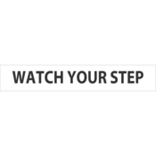 Accuform Safety Labels, Watch Your Step, Material - Unit Of Measure: Adh. Vinyl - 5 Pack, 2"X12", LSTF511VSP