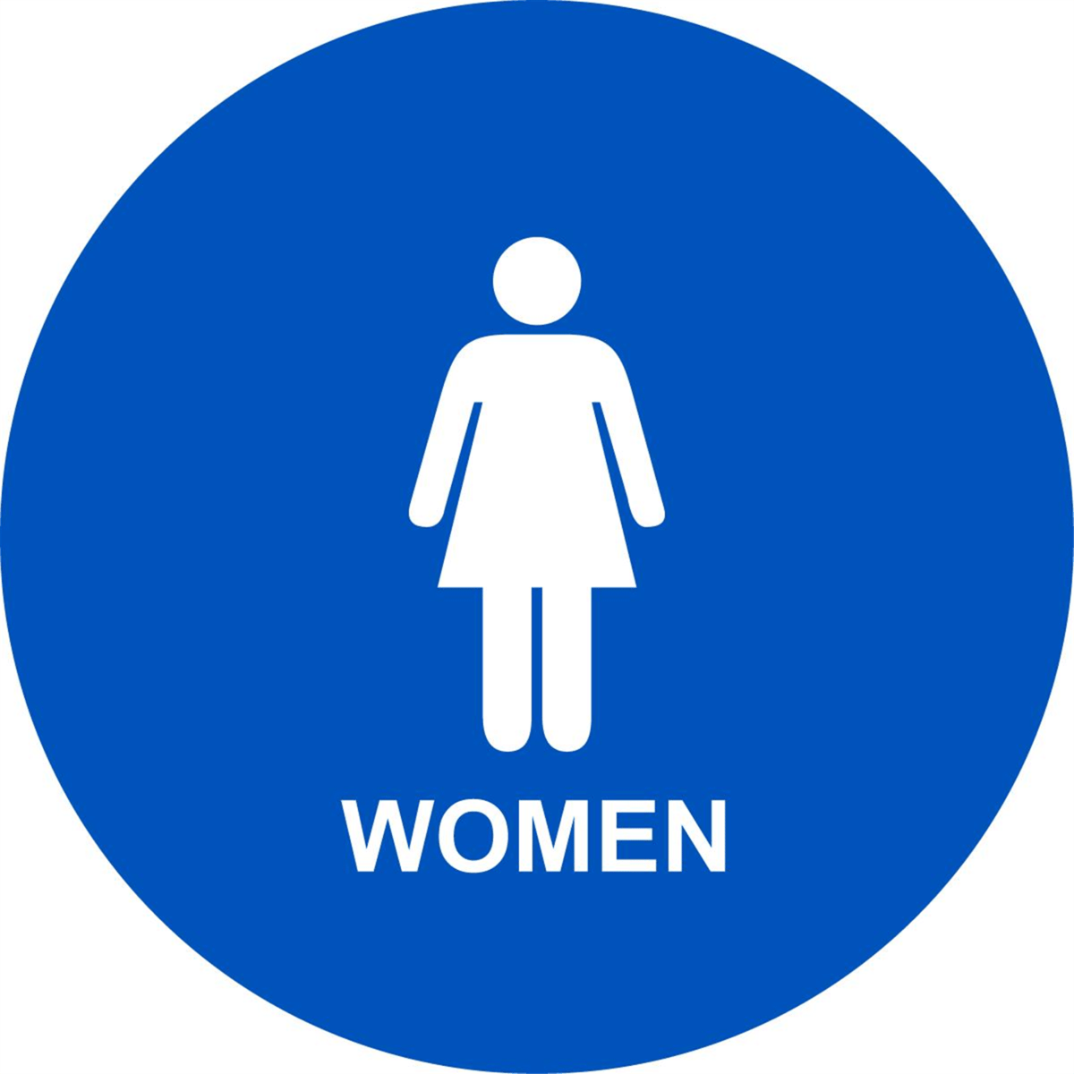 Accuform California Title 24 Tactile Sign, Women, 12" X 12", Plastic, Blue, PAD714BU