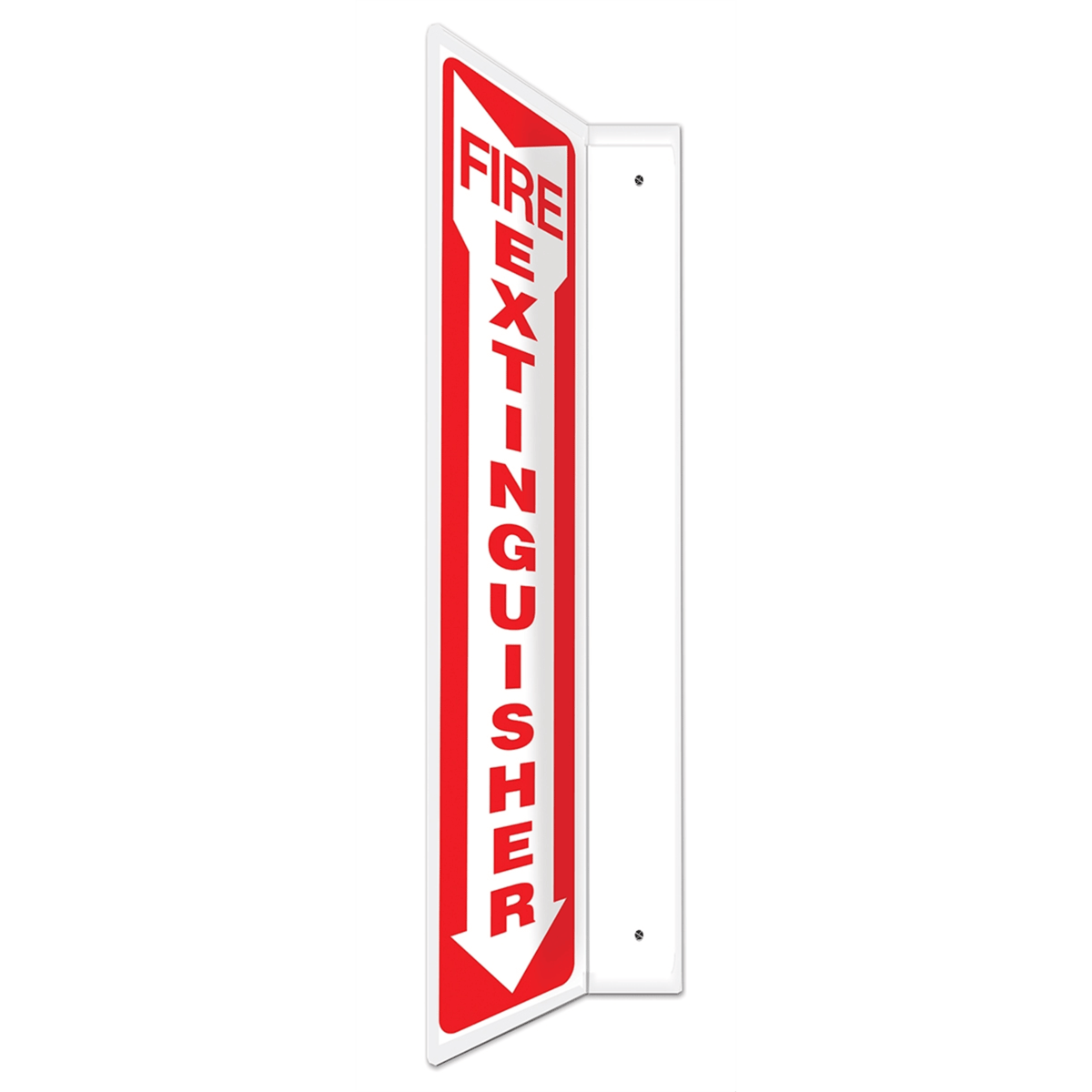 Accuform Projection Sign, 90D Style, Fire Extinguisher (Down Arrow), 12"H X 4"W Panel, Plastic, PSP403