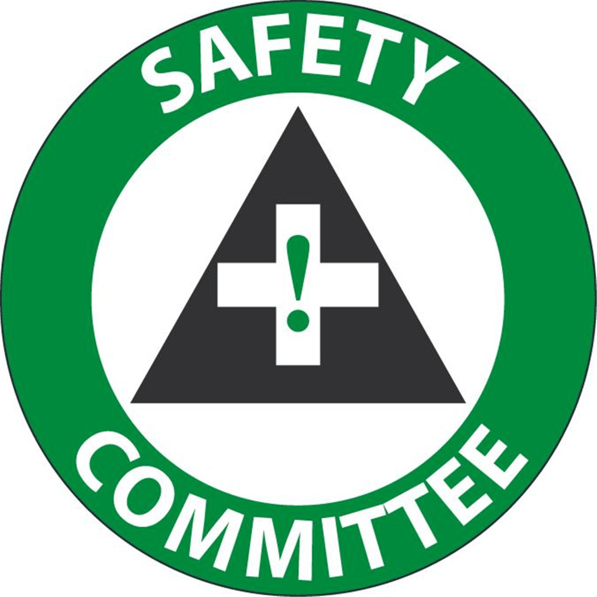 Accuform Hard Hat Labels, Safety Committee, 2.25" X 2.25", Adhesive Vinyl, 10/Pk, LHTL354
