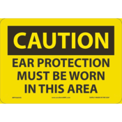 Accuform Safety Sign, Caution Eye Protection Must Be Worn In This Area, 7"H X 10"W, Adh Vinyl, MPPA605VS