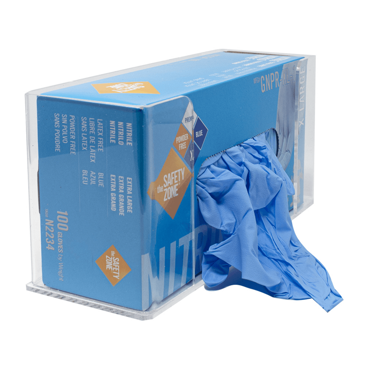 Accuform Acrylic Dispenser, Glove Box, Single, 5H X 10.5W X 4D, AGBS
