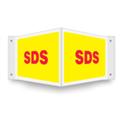 Accuform Projection Sign, 3D Style, Sds, 8"H X 12"W Panel, Plastic, PSP768