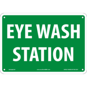 Accuform Safety Sign, Eye Wash Station, 7"H X 10"W, Plastic, MFSD987VP