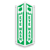 Accuform Projection Sign, 3D Style, Eye Wash (Down Arrow), 18"H X 4"W Panel, Plastic, PSP369