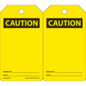 Accuform Safety Tags, Caution (Blank), 5.75" X 3.25", Pf-Cardstock, 25/Pk, MGT200CTP
