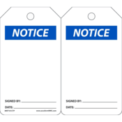 Accuform Safety Tags, Notice (Blank), 5.75" X 3.25", Pf-Cardstock, 25/Pk, MNT101CTP