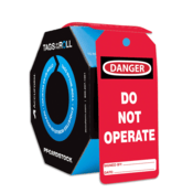 Accuform Tags By-The-Roll, Danger Do Not Operate, 6.25"H X 3"W, Pf-Cardstock, 100/Rl, TAR106