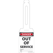 Accuform Loop 'N Strap Tags, Danger Out Of Service, 5.25" X 3.25", Rp-Plastic, 25/Pk, TAL354
