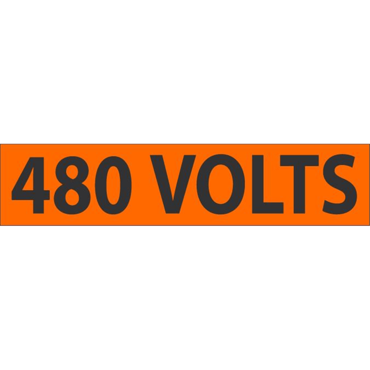 Accuform Voltage Markers - 480 Volts, 1/2" X 2 1/4", Adhesive Vinyl, LELC439