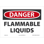Accuform Safety Sign, Danger Flammable Liquids, 7" X 10", Adhesive Vinyl, MCHG101VS