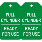Accuform Cylinder Tags, Full Cylinder Ready For Use, 5.75" X 3.25", Pf-Cardstock, 25/Pk, MGT203CTP