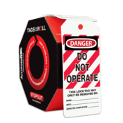 Accuform Tags By-The-Roll, Danger Do Not Operate This Lock/Tag, 6.25" X 3", Pf-Cardstock, 250/Rl, TAR125