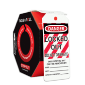 Accuform Tags By-The-Roll, Danger Locked Out Do Not Operate, 6.25" X 3", Pf-Cardstock, 250/Rl, TAR426