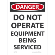 Accuform Safety Label, Danger Do Not Operate Equipment, 7" X 5", Magnetic Vinyl, LLKT109