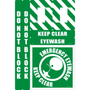 Accuform Walk-On Floor Marking Kit, Configurable, Textured Non-Slip, Emergency Eyewash Keep Clear, WFK01