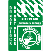 Accuform Walk-On Floor Marking Kit, Configurable, Textured Non-Slip, Emergency Shower Keep Clear, WFK02
