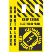 Accuform Walk-On Floor Marking Kit, Configurable, Textured Non-Slip, Electrical Panel Keep Clear 36", WFK05
