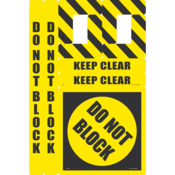 Accuform Walk-On Floor Marking Kit, Configurable, Textured Non-Slip, Do Not Block, WFK06
