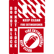 Accuform Walk-On Floor Marking Kit, Configurable, Textured Non-Slip, Fire Extinguisher Keep Clear, WFK07